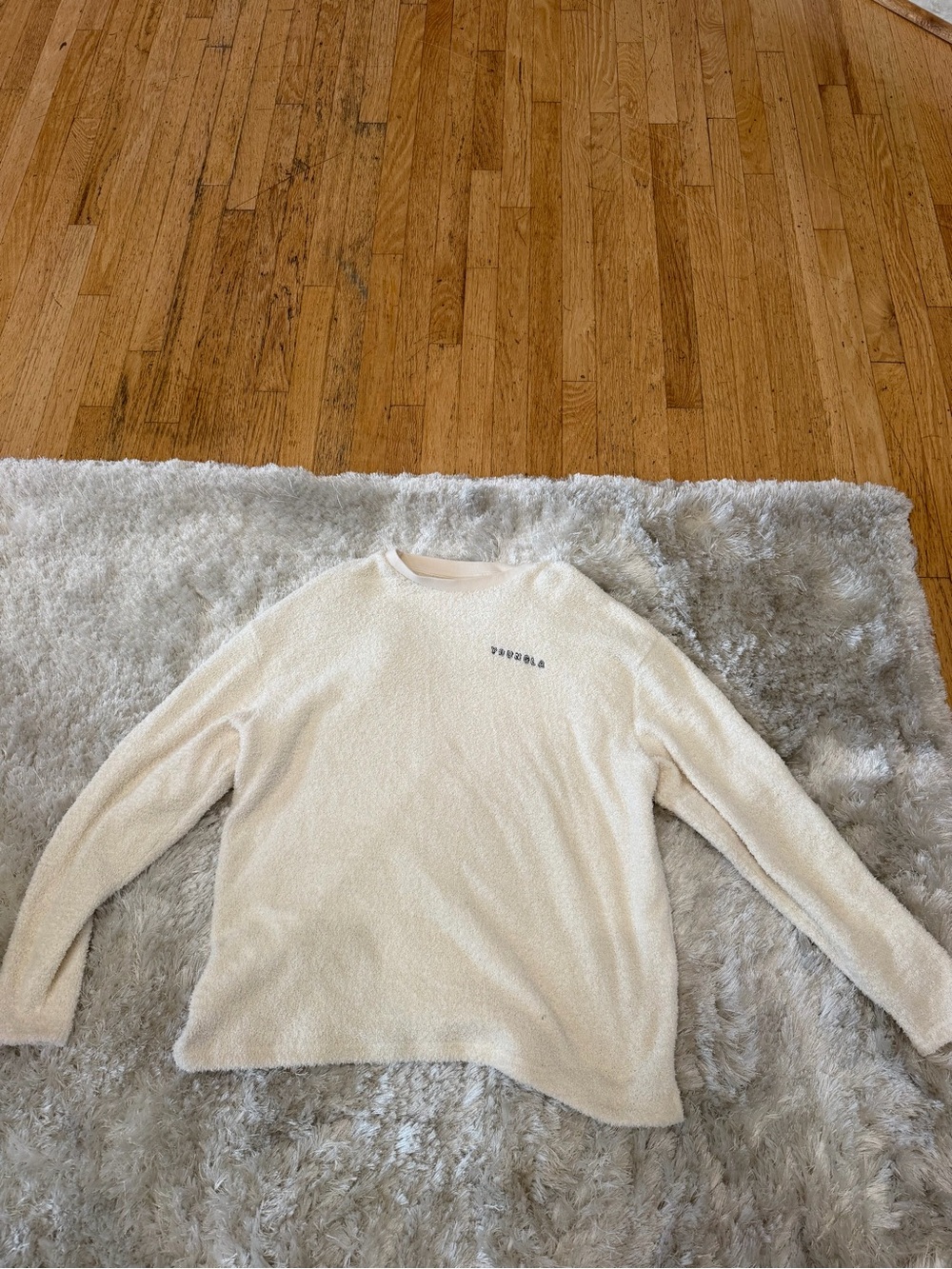 YoungLA Cream Sherpa Crewneck Sweater